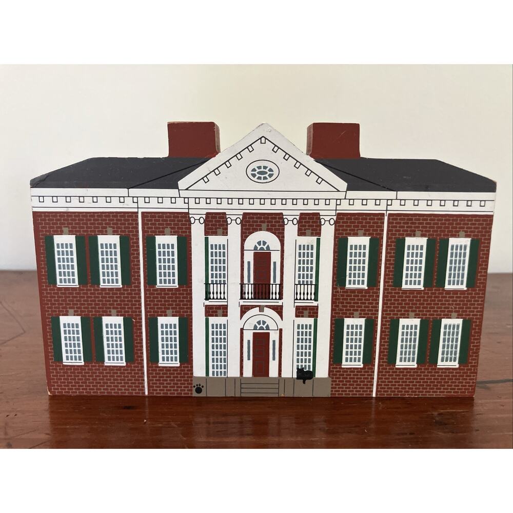 Vintage 1996 Cats Meow Antebellum Homes Series Brick House Ashburn Virginia